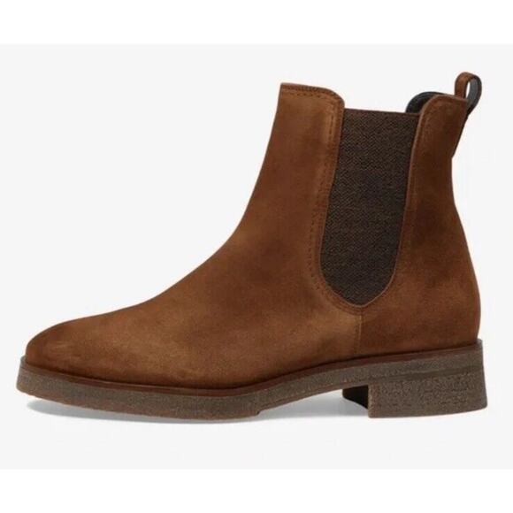 NEW Paul Green Sunny Chelsea Boots •US 7.5• Ankle Toffee Soft Suede Brown $585 - Picture 1 of 14